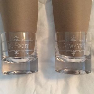 Mr. Right & Mrs. Always Right Rocks Glasses